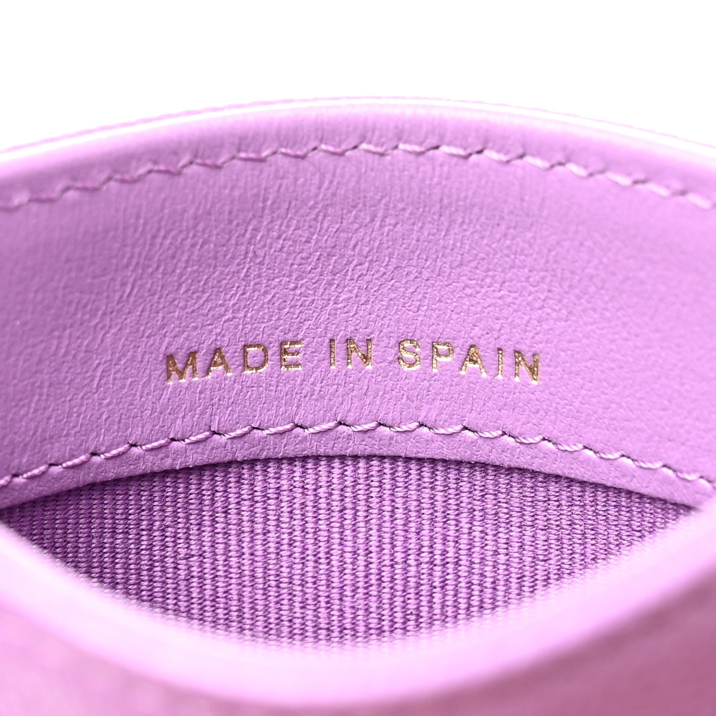 Caviar Quilted Card Holder Purple