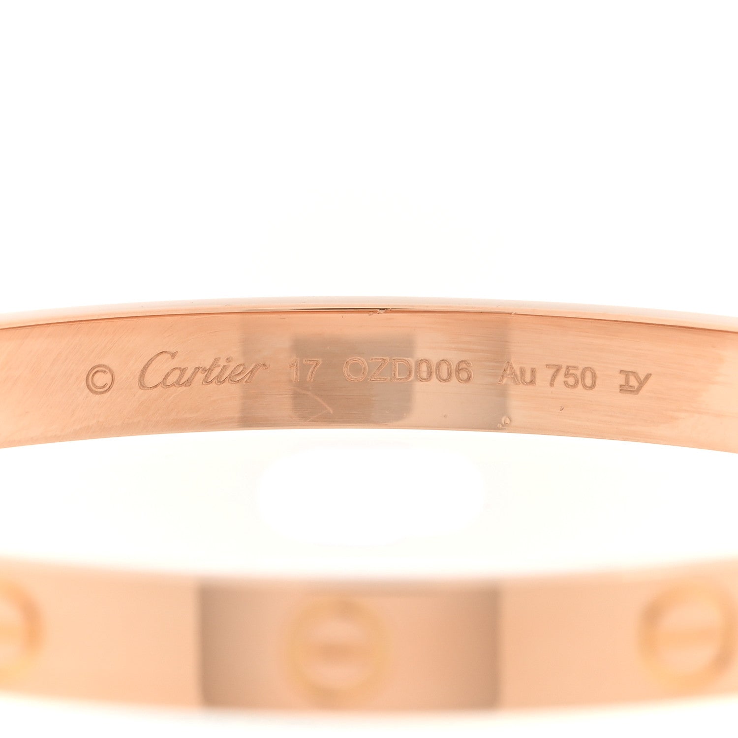 Cartier 18K Pink Gold LOVE Bracelet 17 3 of 7