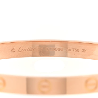 Cartier 18K Pink Gold LOVE Bracelet 17 3 of 7