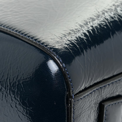 Givenchy Crinkled Patent Deerskin Small Antigona Deep Blue 12 of 19