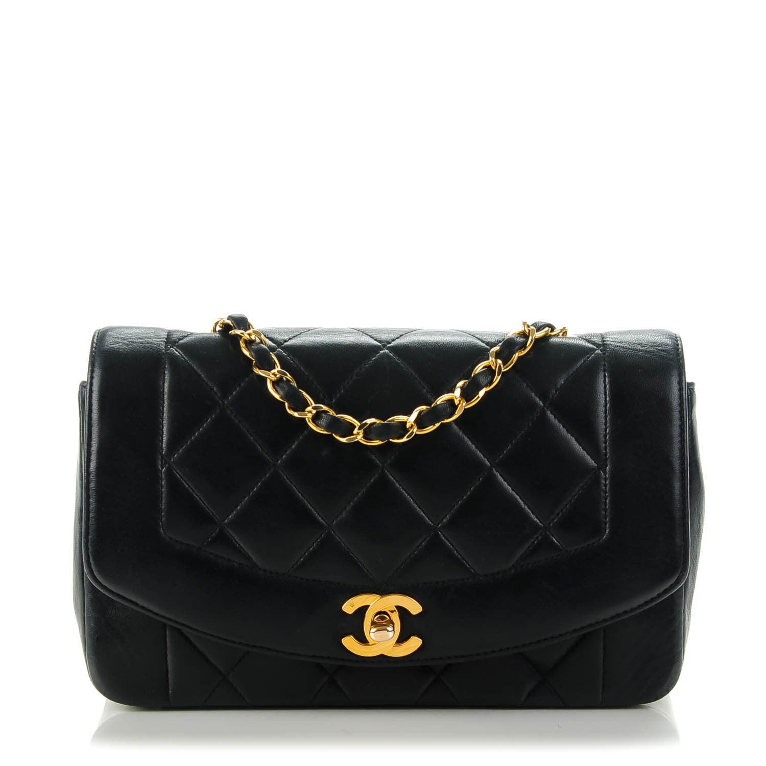 Chanel Lambskin Quilted Small Single Flap Black 1 of 9