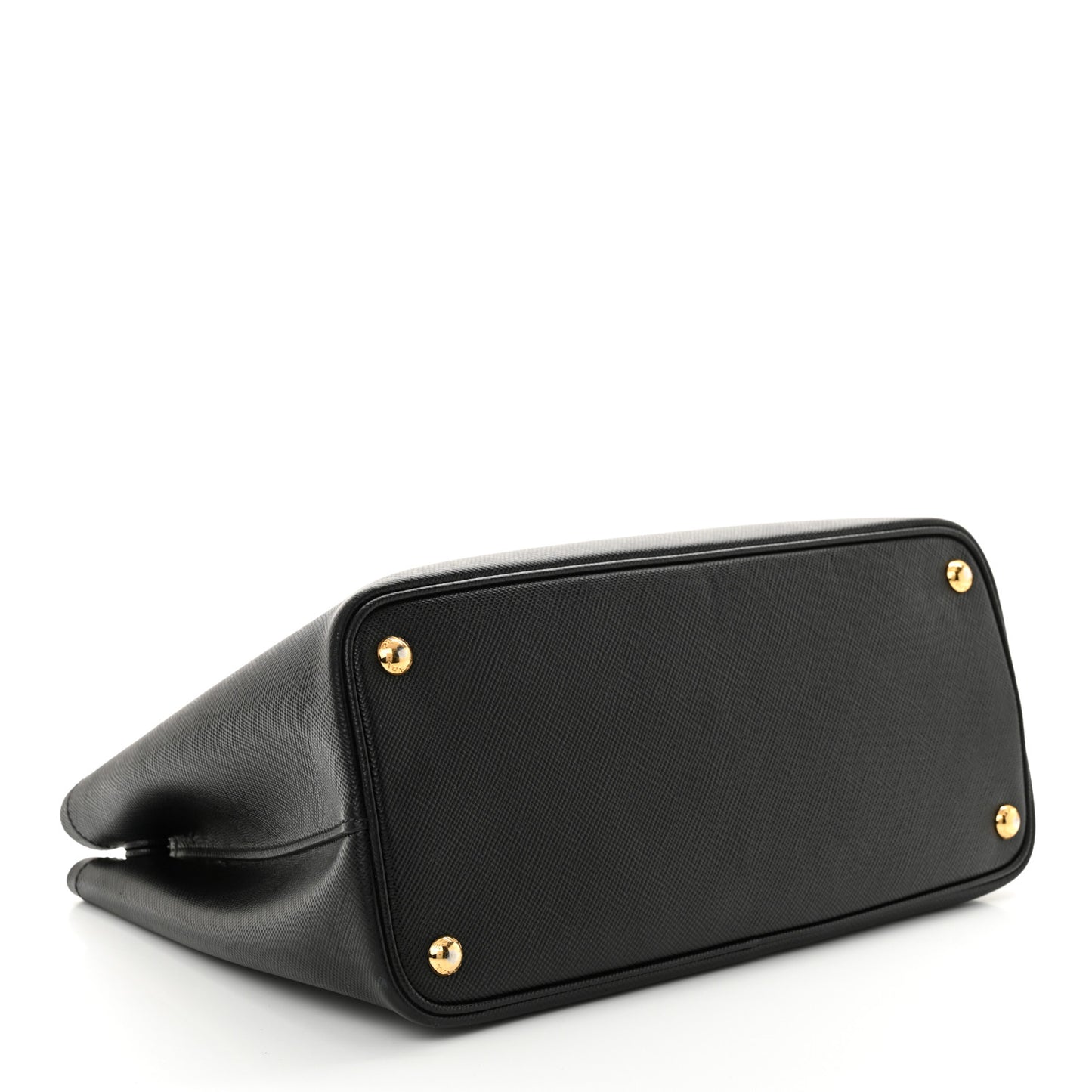 Saffiano Cuir Medium Double Bag Black Fuoco