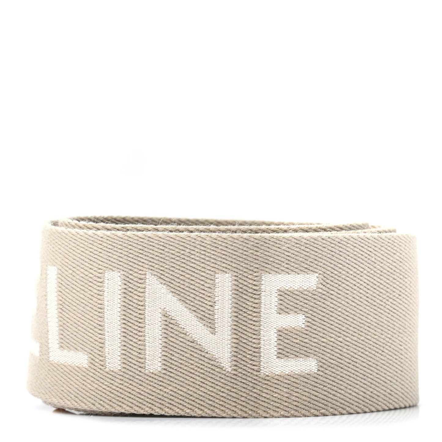 Jacquard Wool Logo Short Strap Beige White