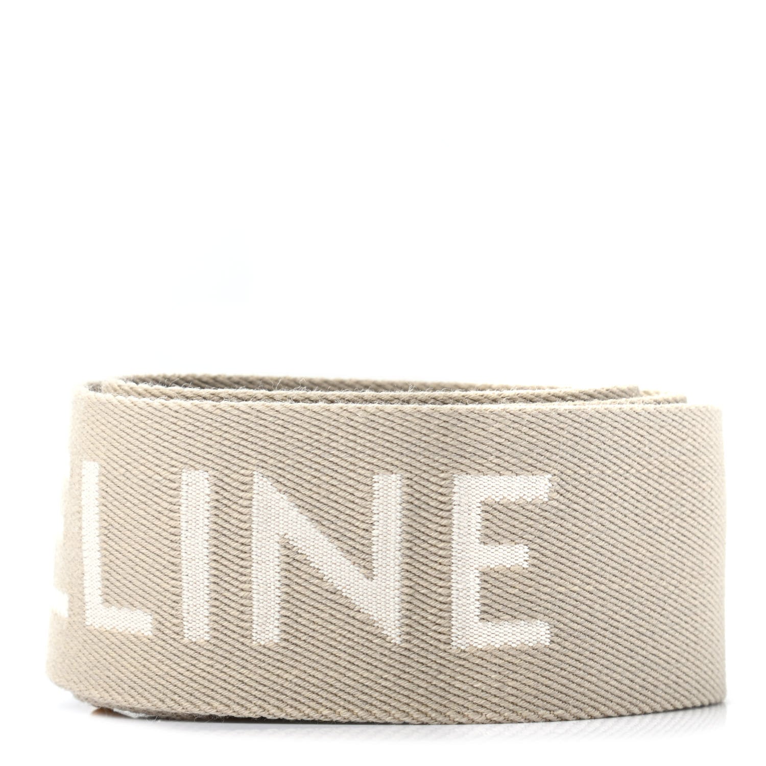 Celine Jacquard Wool Logo Short Strap Beige White 2 of 5