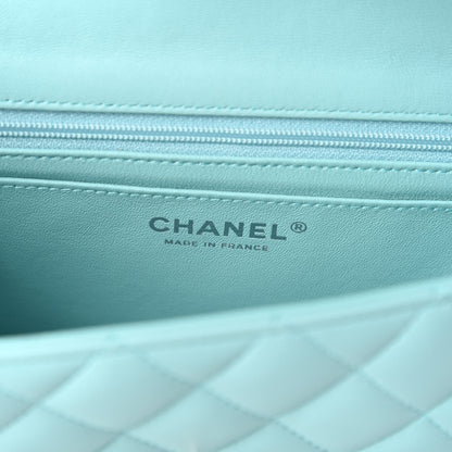 Chanel Lambskin Quilted Mini Rectangular Flap Light Blue 8 of 13