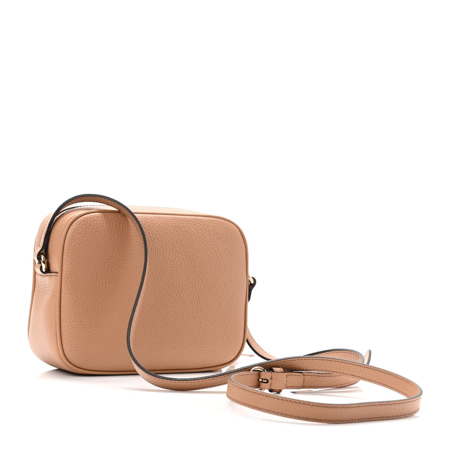 Pebbled Calfskin Small Soho Disco Bag Camelia