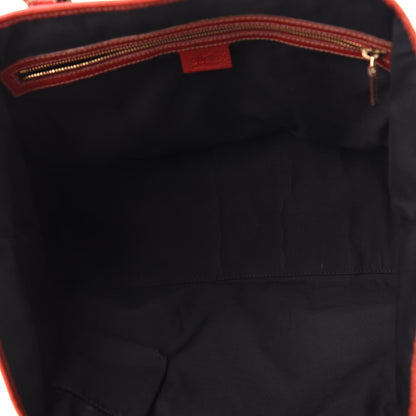 Gucci Monogram Large Jolicoeur Tote Navy Red 5 of 10