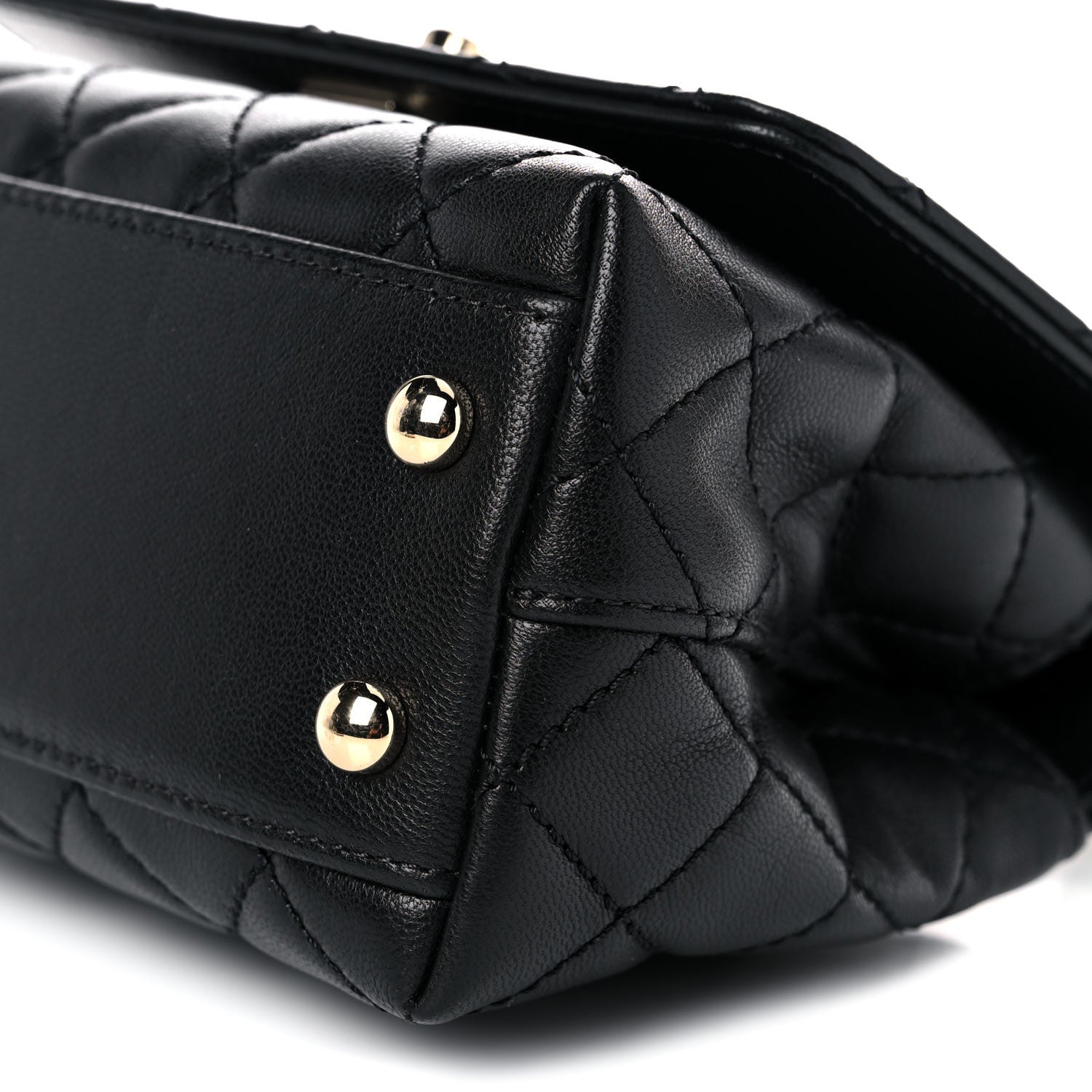 Chanel Goatskin Quilted Rainbow Extra Mini Coco Handle Flap Black 17 of 21