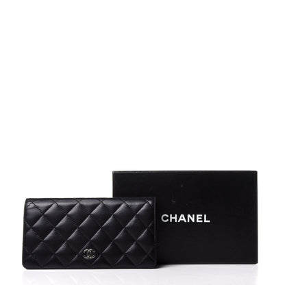 Chanel Lambskin Quilted Yen Wallet Black 15 of 15
