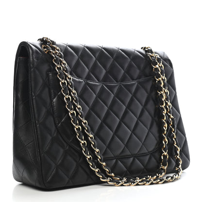 Chanel Lambskin Quilted Maxi Single Flap Black 3 of 10