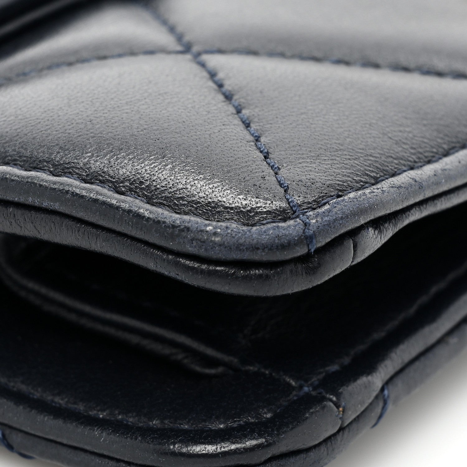 Chanel Lambskin Quilted Large Golden Class Flap Navy 10 of 15