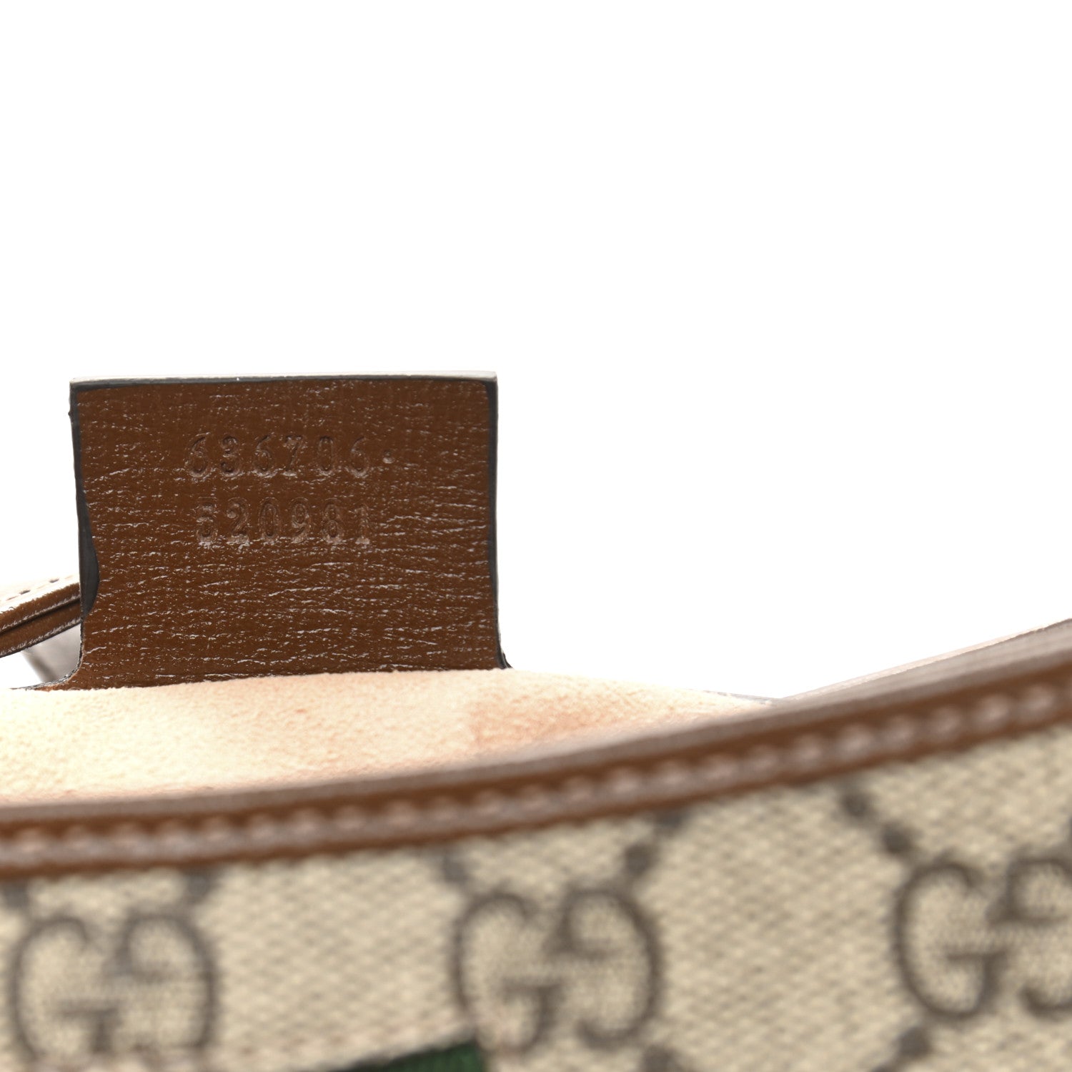 Gucci GG Supreme Monogram Azalea Calfskin Web Small Jackie 1961 Hobo Beige Ebony Brown Sugar 7 of 11