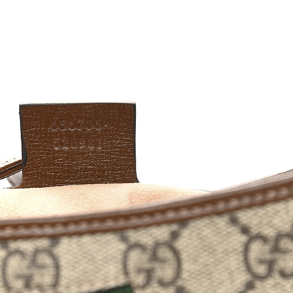 Gucci GG Supreme Monogram Azalea Calfskin Web Small Jackie 1961 Hobo Beige Ebony Brown Sugar 7 of 11