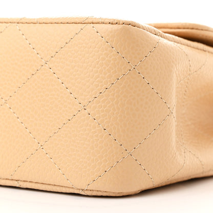 Chanel Caviar Quilted Medium Double Flap Beige 10 of 12