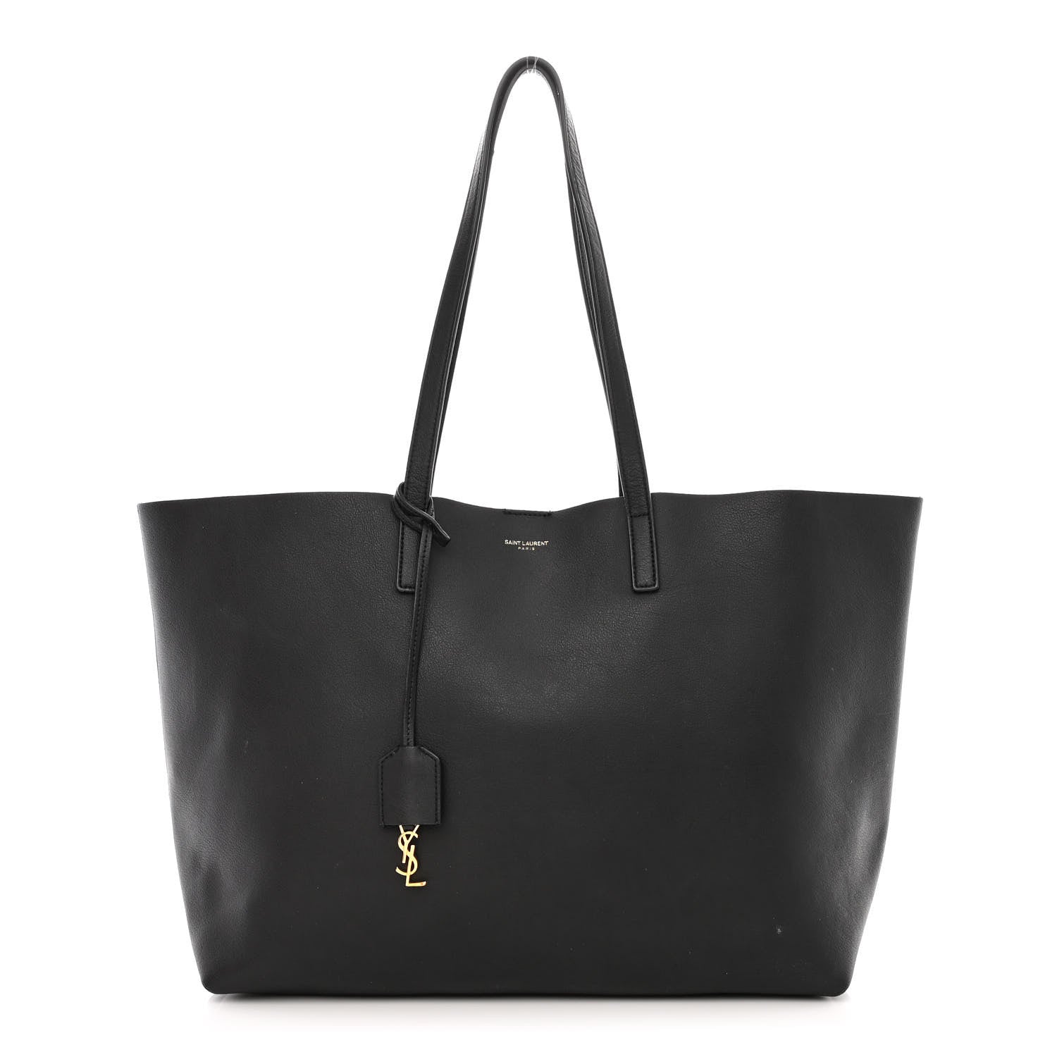 Saint Laurent Calfskin Large Shopping Tote Black 3 of 18