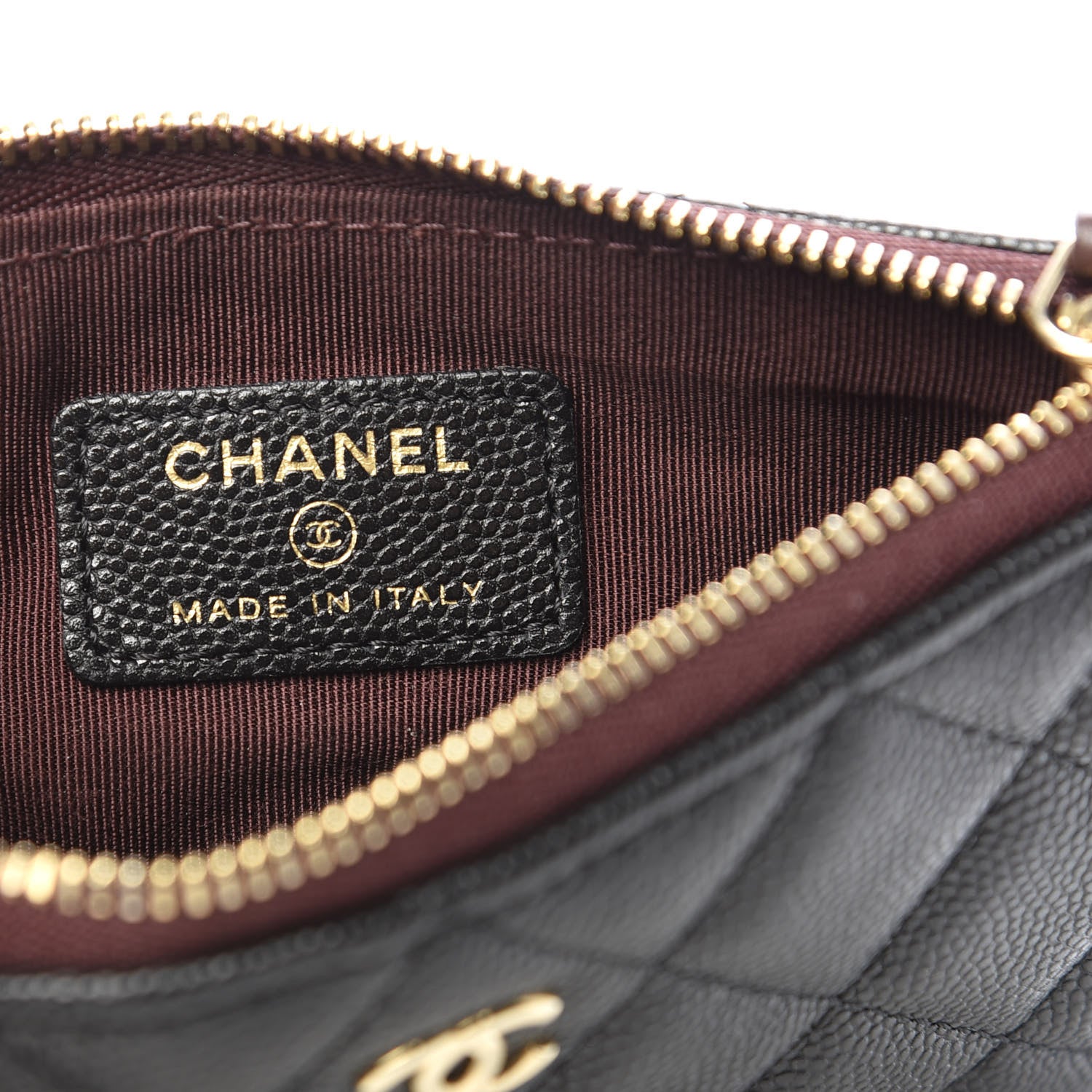 Chanel Caviar Quilted Small Cosmetic Case Black 6 of 8