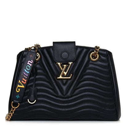 Louis Vuitton Calfskin New Wave Chain Tote Black 1 of 13