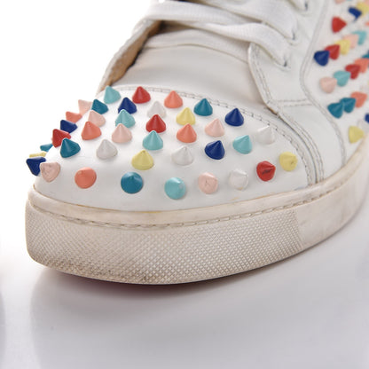 Christian Louboutin Calfskin Louis Spikes Flat Sneakers 40 White Multi 23 of 26