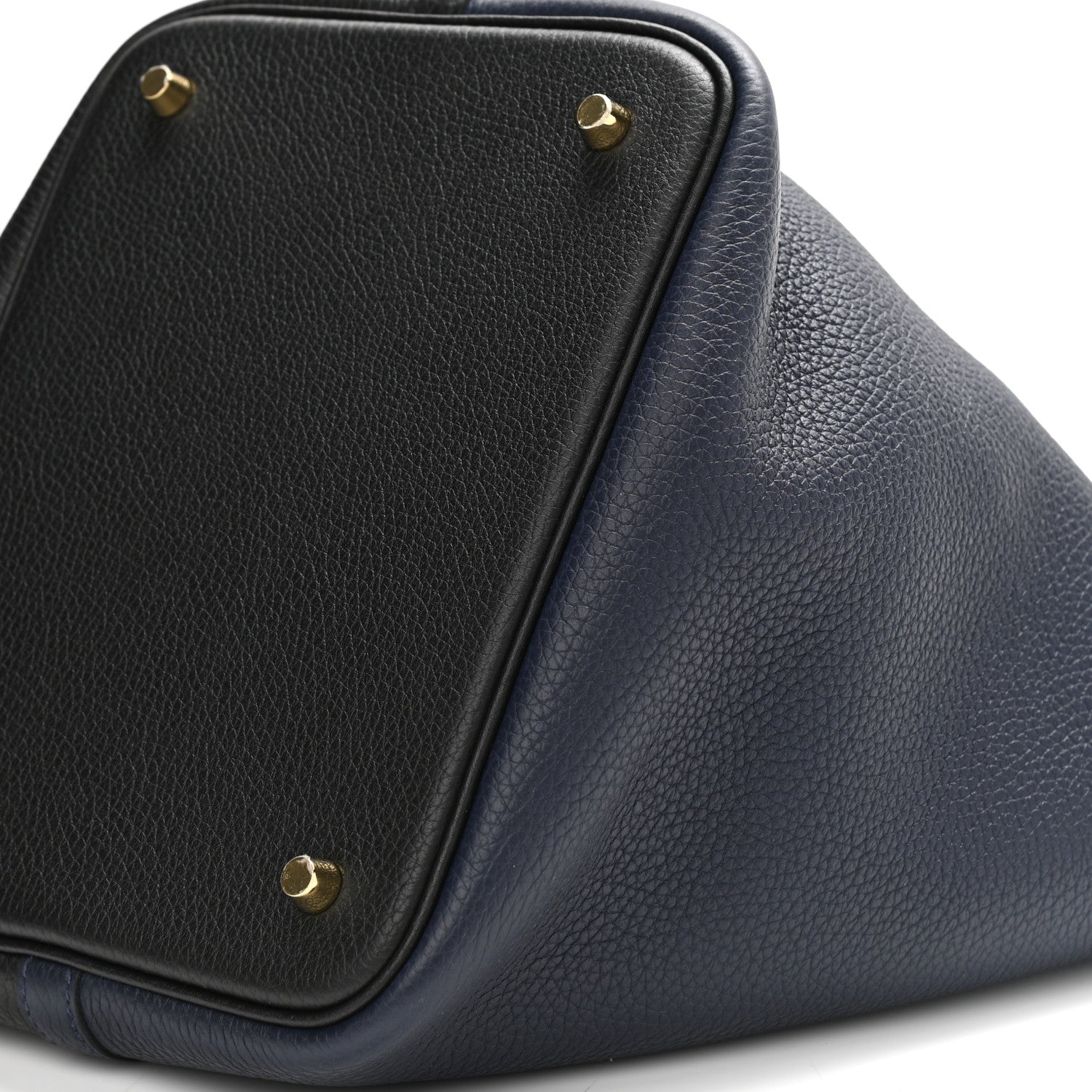 Hermes Taurillon Clemence Casaque Picotin Lock 22 MM Bleu Nuit Black Blue Frida 10 of 11