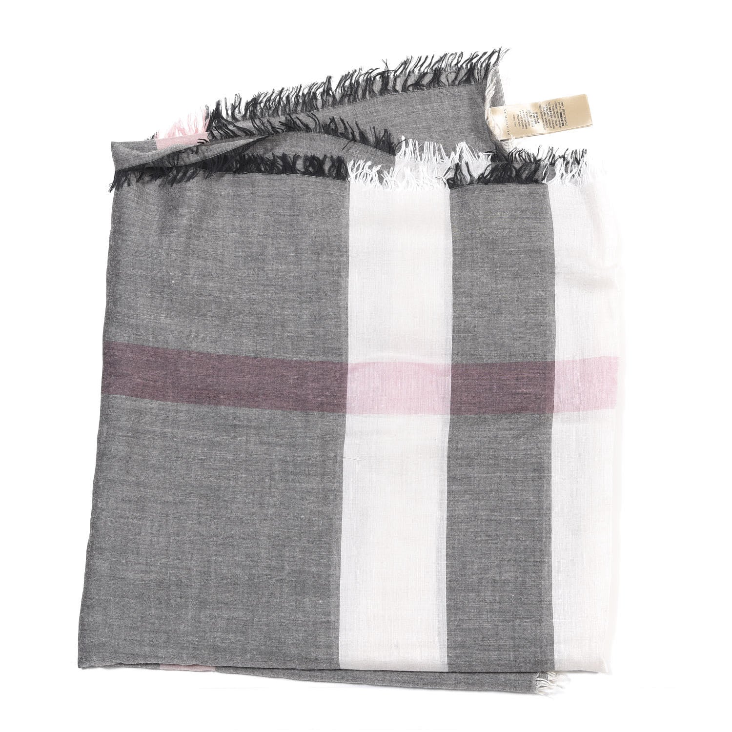 Burberry Modal Wool Giant Check Scarf Dark Trench 2 of 4