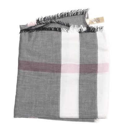 Burberry Modal Wool Giant Check Scarf Dark Trench 2 of 4