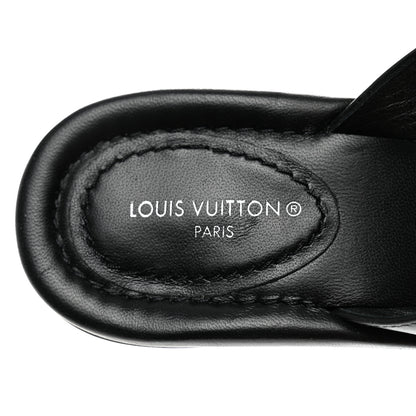 Louis Vuitton Calfskin Signature Thong Sandal 36.5 Black 6 of 11