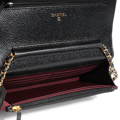 Chanel Caviar Quilted Wallet On Chain WOC Black 5 of 9