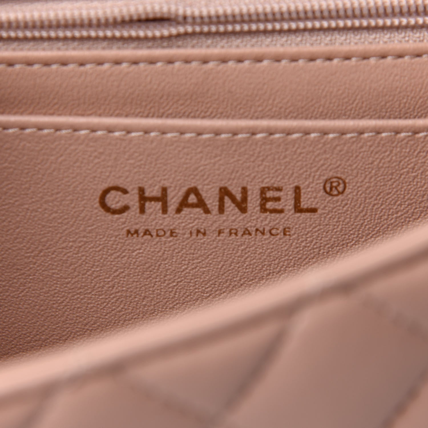 Chanel Lambskin Quilted Mini Top Handle Rectangular Flap Beige 6 of 13