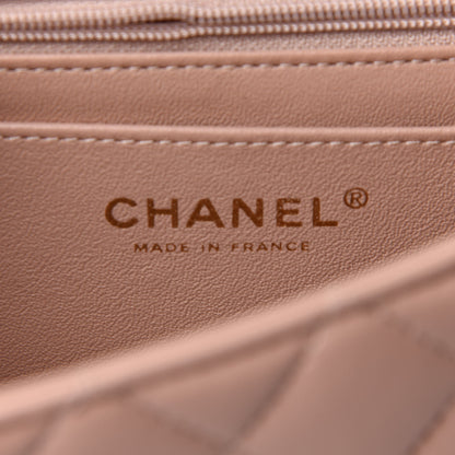 Chanel Lambskin Quilted Mini Top Handle Rectangular Flap Beige 6 of 13