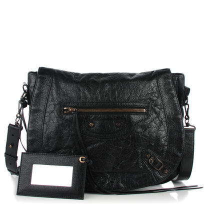 Balenciaga Agneau Classic Hardware Neo Folk Messenger Black 1 of 7