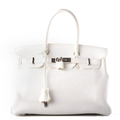 Hermes Taurillon Clemence Birkin 30 White 1 of 44