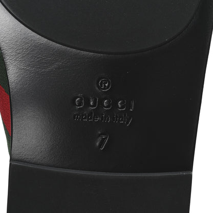 Gucci Nylon Calfskin Web Mens GG Thong Sandals 7 Green Red Black 7 of 8