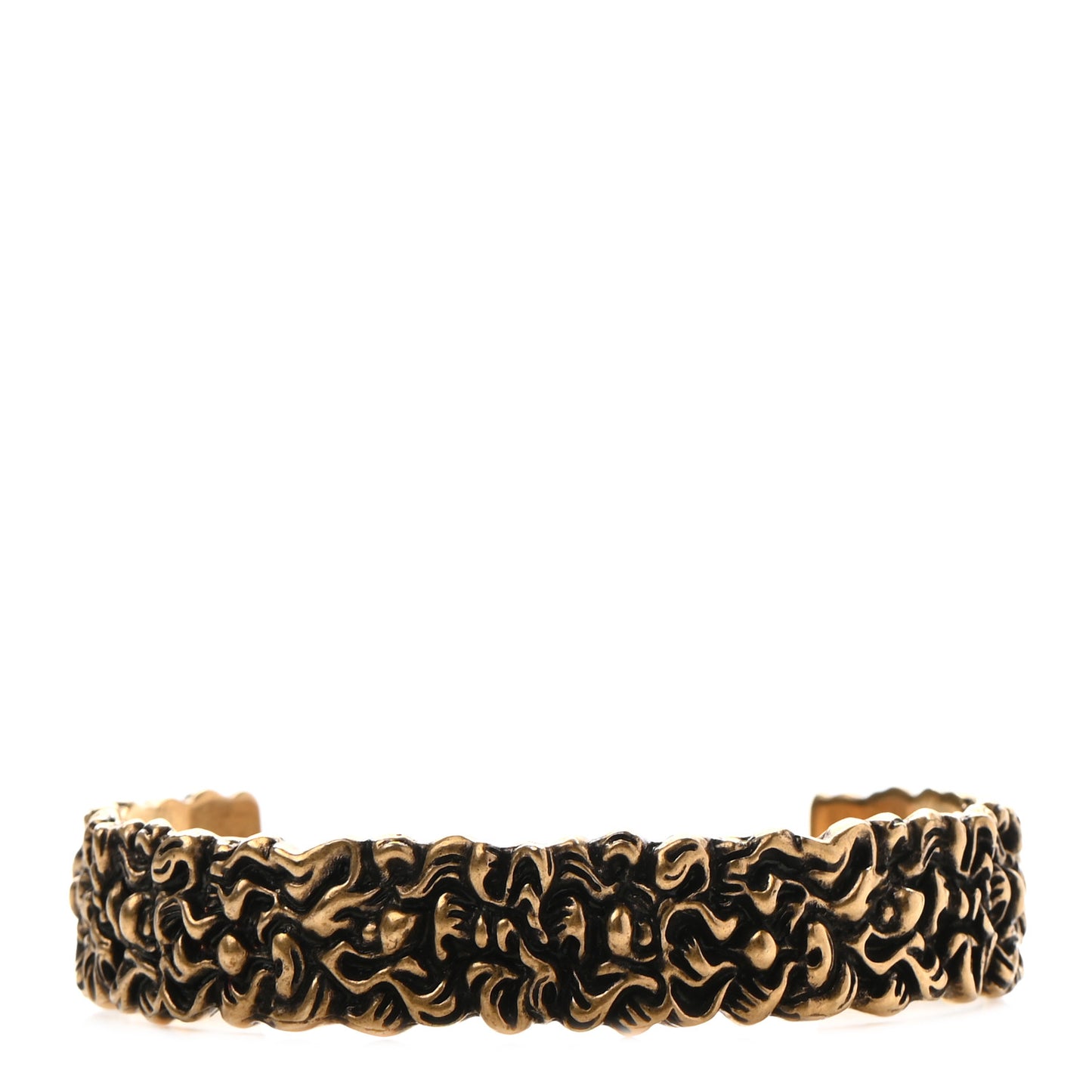 Metal Lion Mane Cuff Bracelet S Aged Gold
