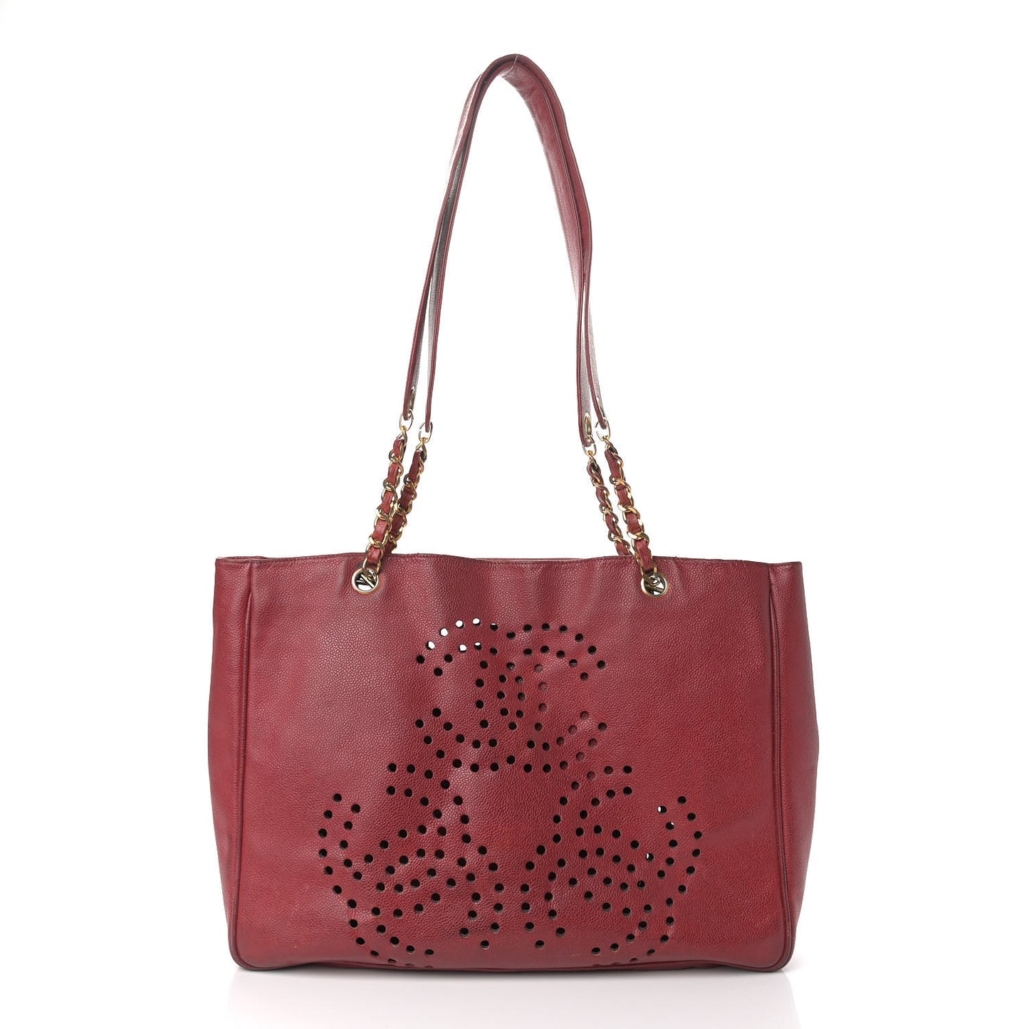 Caviar Perforated CC Tote Red