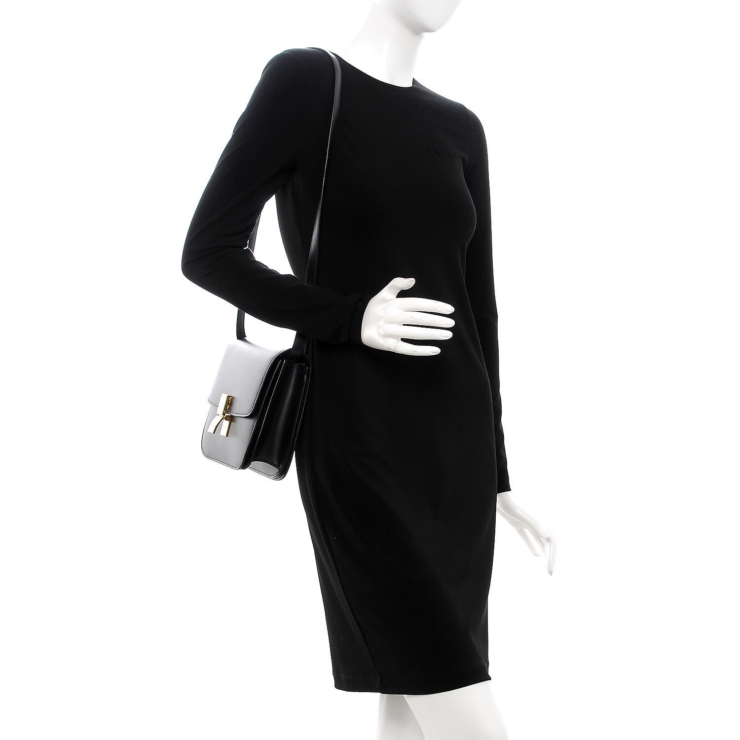 Celine Box Calfskin Medium Classic Box Flap Bag Black 2 of 8