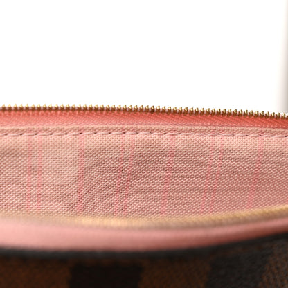 Louis Vuitton Damier Ebene Neverfull MM GM Pochette Rose Ballerine 19 of 20