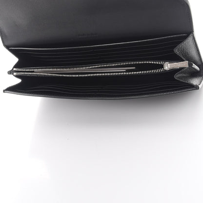 Celine Grained Calfskin Large Trotteur Multifunction Flap Wallet Black 5 of 9