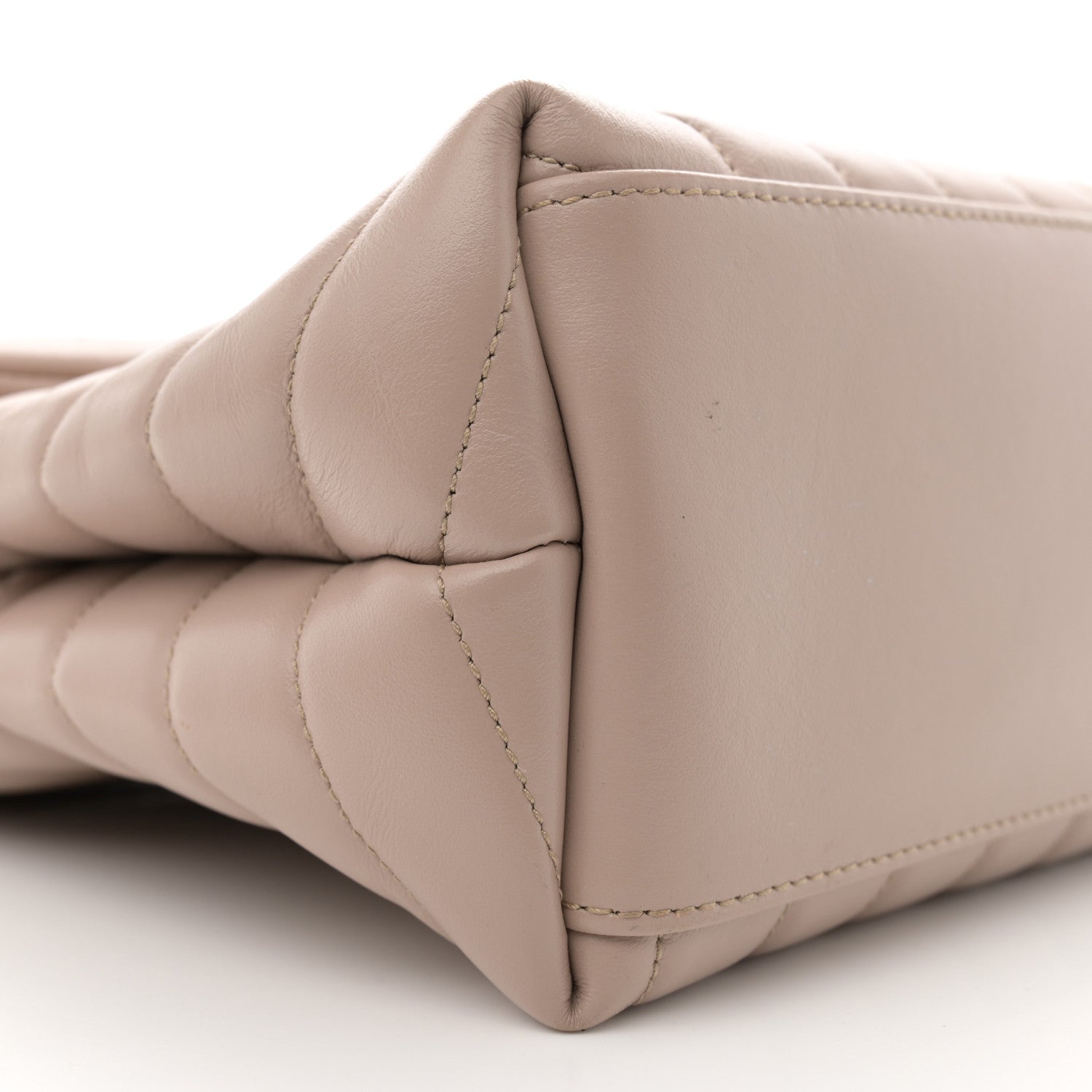 Saint Laurent Calfskin Y Quilted Monogram Medium Loulou Chain Satchel Light Natural 9 of 13