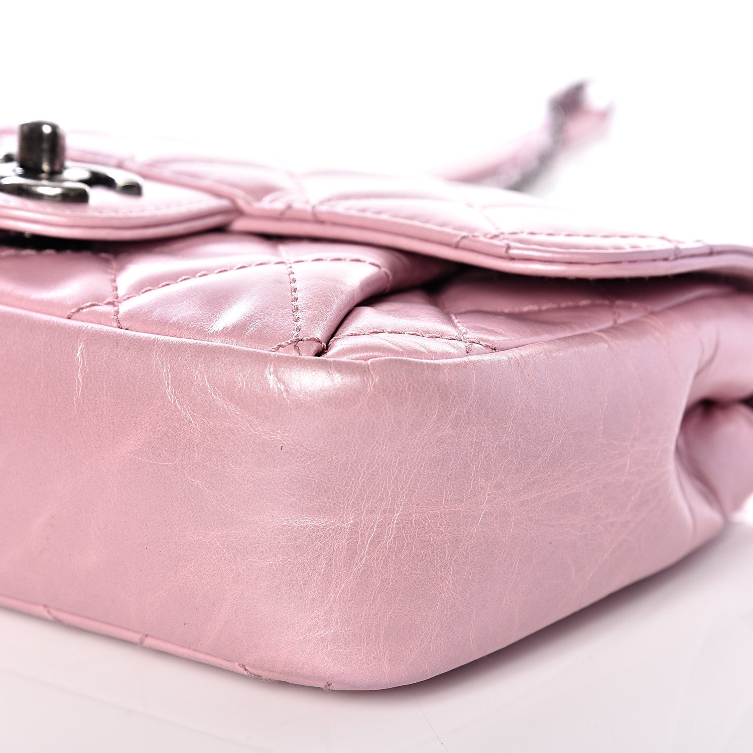 Chanel Glazed Calfskin Quilted Mini Coco Pleats Flap Pink 10 of 10