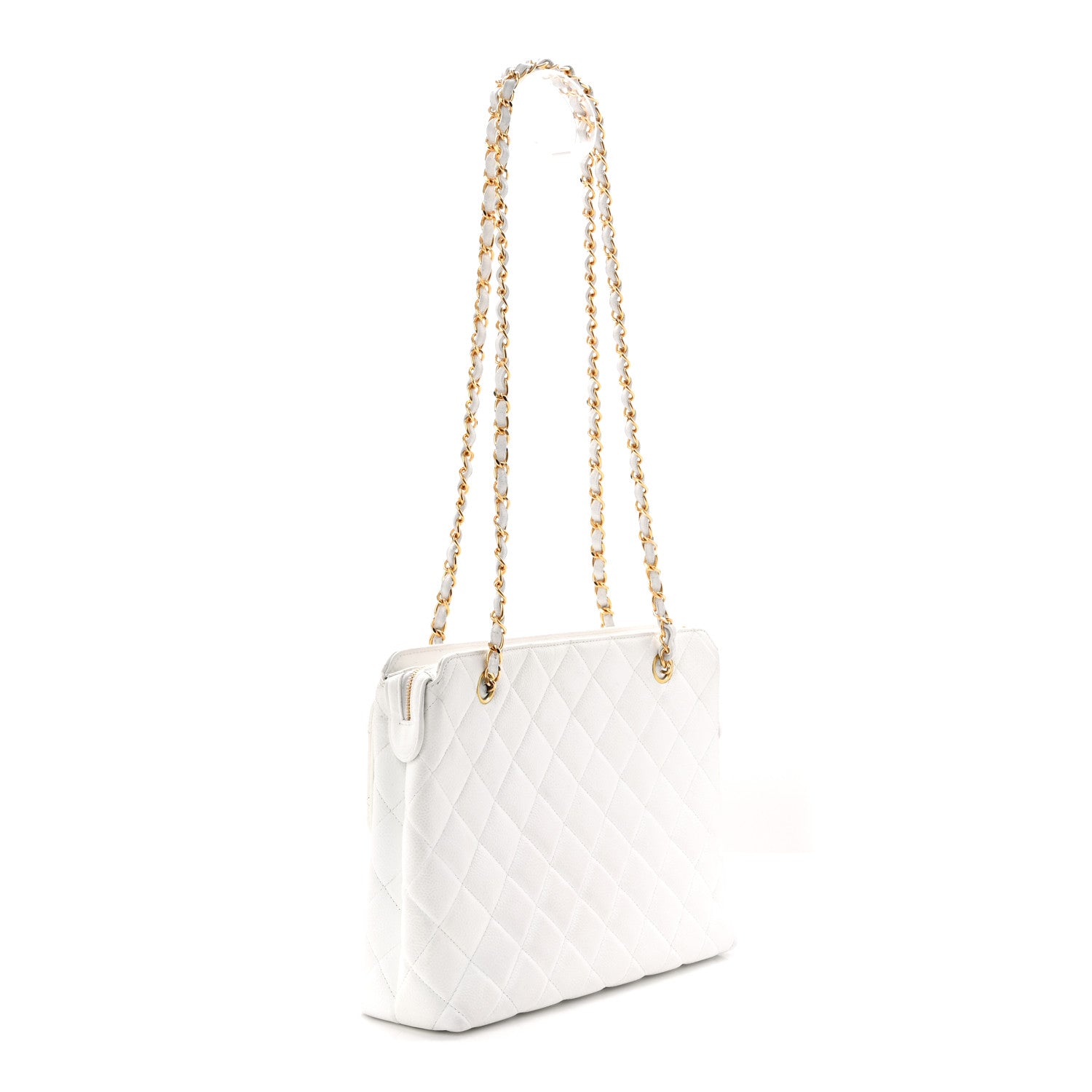 Chanel Caviar CC Shoulder Bag White 3 of 11