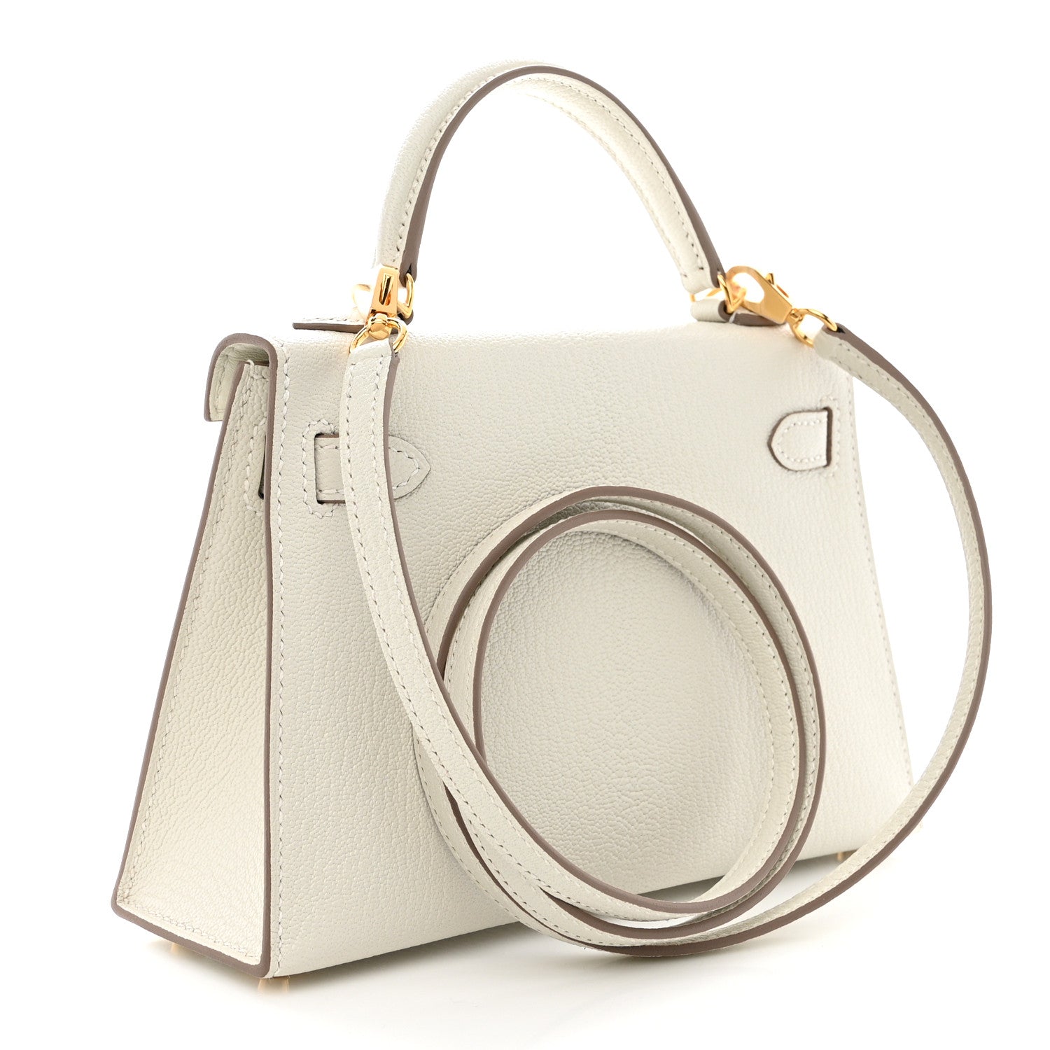 Hermes Chevre Mysore Mini Kelly Sellier 20 Mushroom 3 of 11