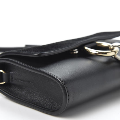 Chloe Suede Calfskin Mini Faye Shoulder Bag Black 5 of 9