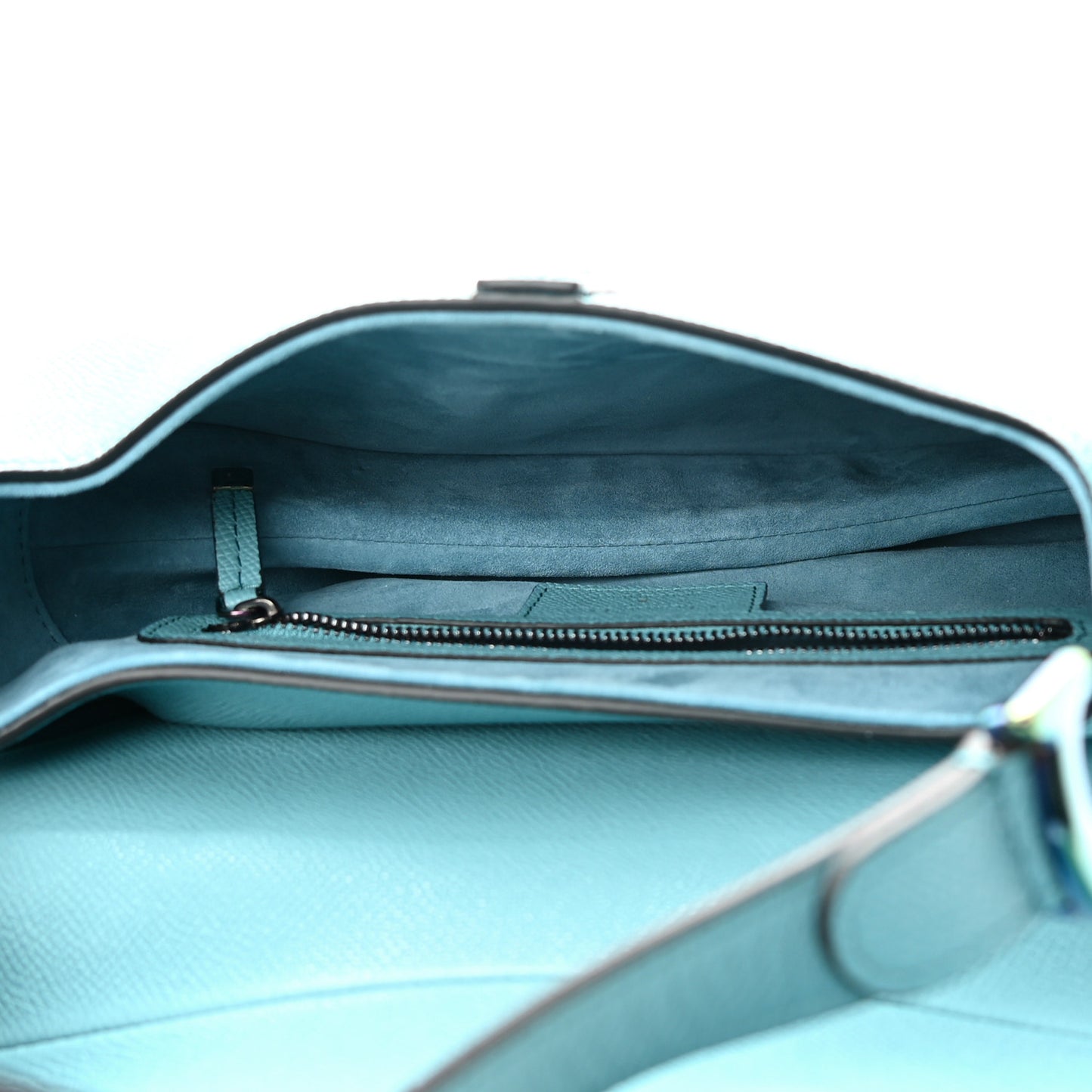 Grained Calfskin Saddle Bag Azure Blue
