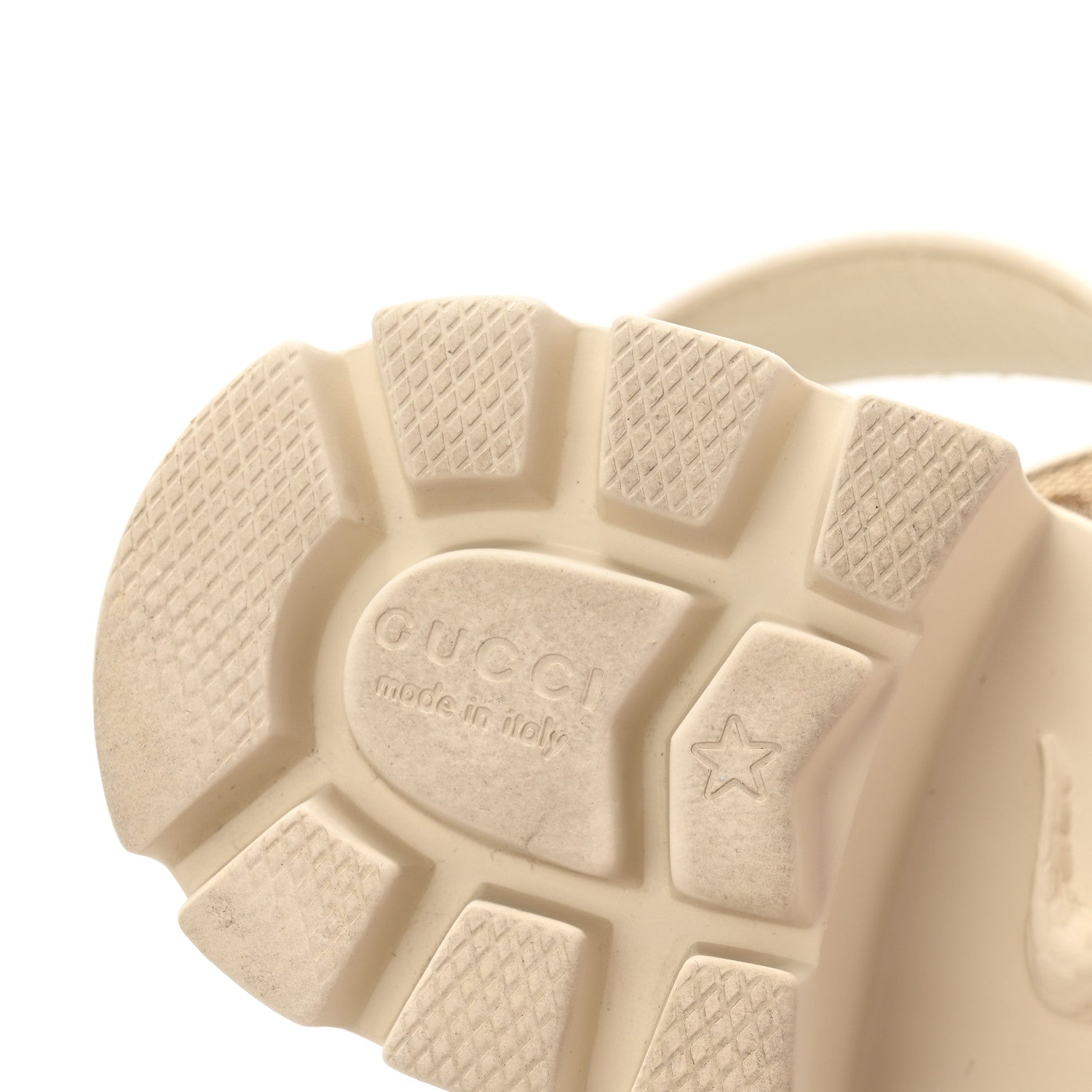 Gucci Monogram Granada Kid Trip 40/72mm Lug Sole Sandals 40 Beige Ebony Mystic White 7 of 9
