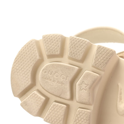 Gucci Monogram Granada Kid Trip 40/72mm Lug Sole Sandals 40 Beige Ebony Mystic White 7 of 9