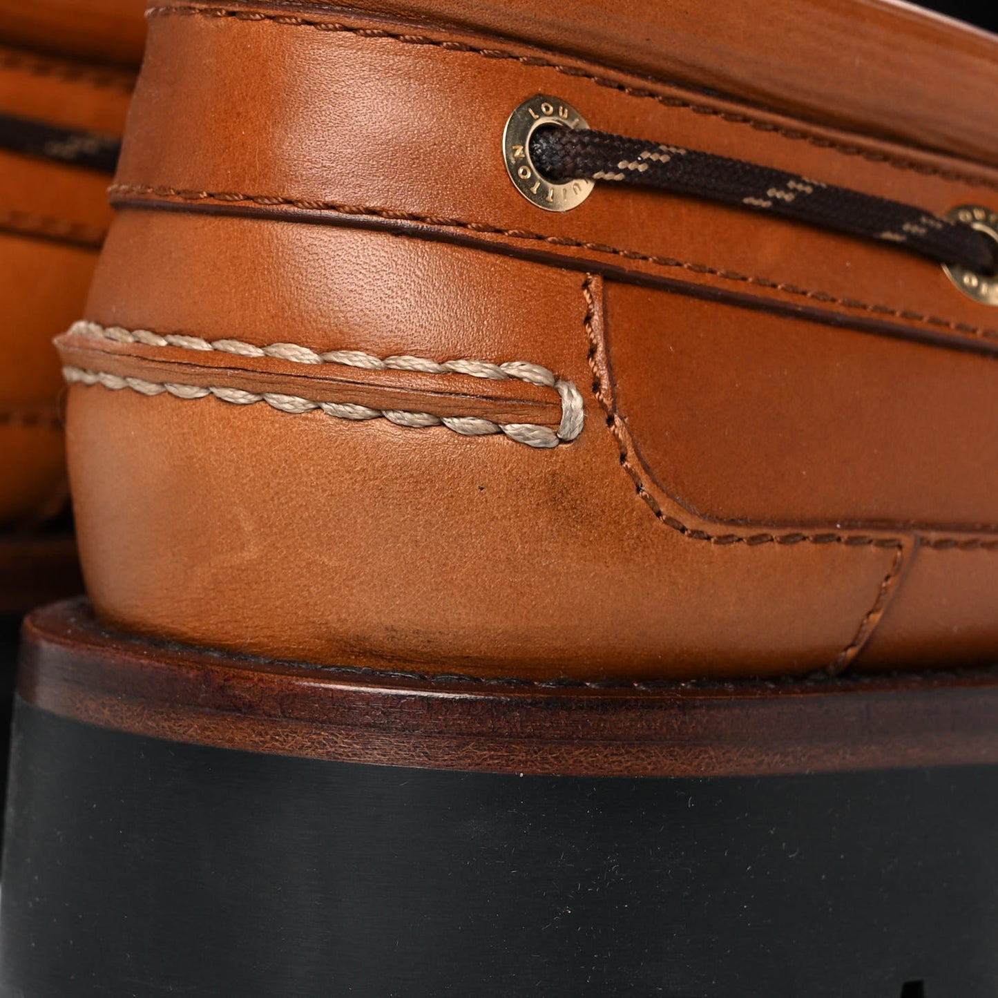Calfskin Mens Summerland Boat Shoes 7.5 Cognac
