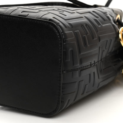 Fendi Vitello Liberty F is Fendi FF 1974 Embossed Mini Mon Tresor Bucket Bag Black 9 of 10