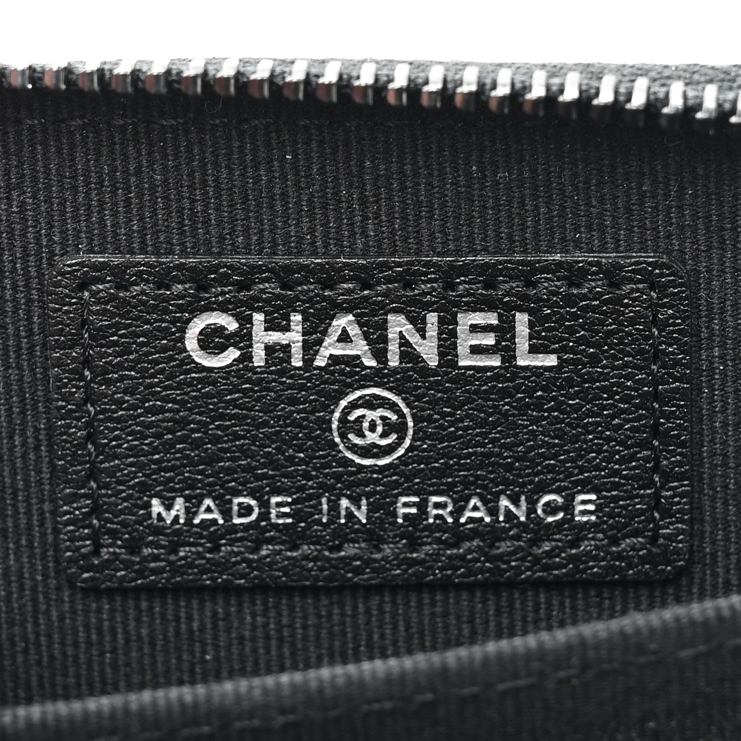 Chanel Lambskin Quilted Zip Coin Purse So Black 8 of 10