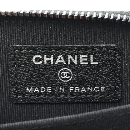 Chanel Lambskin Quilted Zip Coin Purse So Black 8 of 10