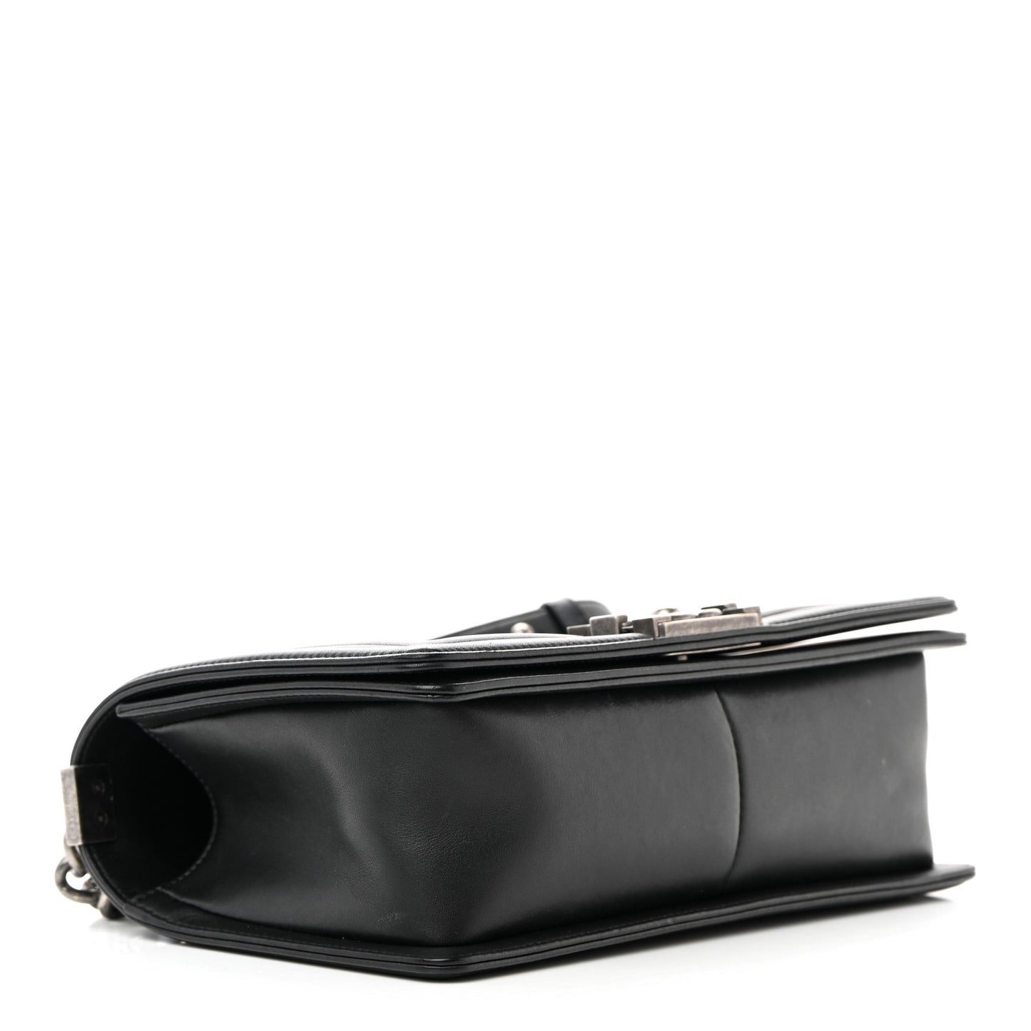 Calfskin Quilted Medium Boy Flap Black